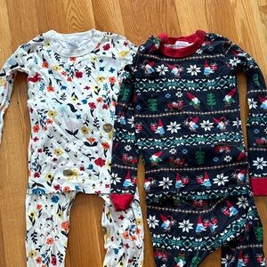 Hanna Andersson pj Kids Pajamas Set - Festive and Floral Designs sizes 8 and 10